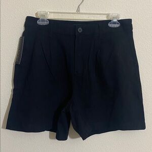 BANANA REPUBLIC Women's 5" Pleat Front Shorts BLACK Size 6